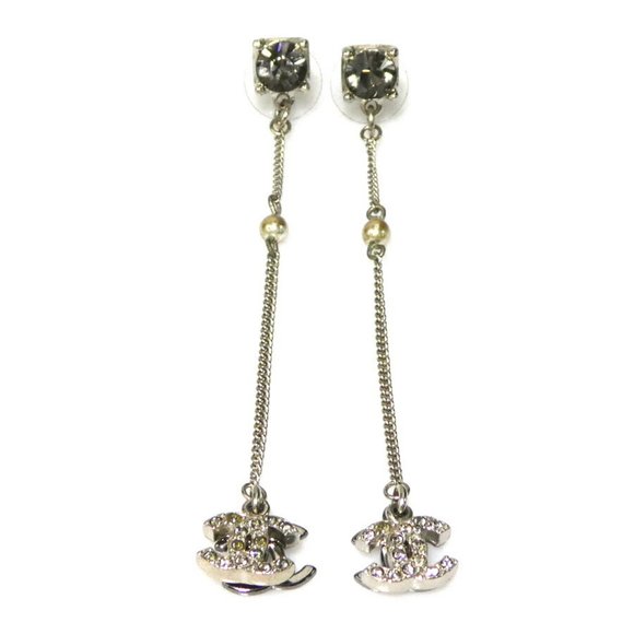 Chanel Coco Mark Silver Metal earring - Picture 1 of 5